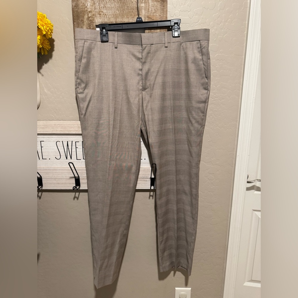 Haggar Premium Stretch Tailored Fit Pants - Light Brown - Picture 4 of 10